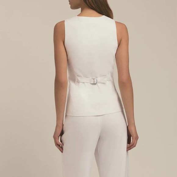 NWT Favorite Daughter The Jones Linen Vest in Bright White - Picture 3 of 11